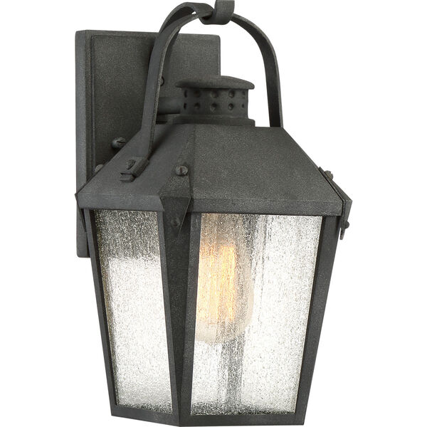 Carriage Mottled Black 6-Inch One-Light Outdoor Wall Lantern, image 1