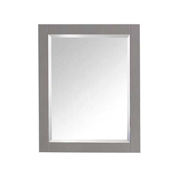 Chilled Gray 24-Inch Beveled Edge Rectangular Mirror, image 1