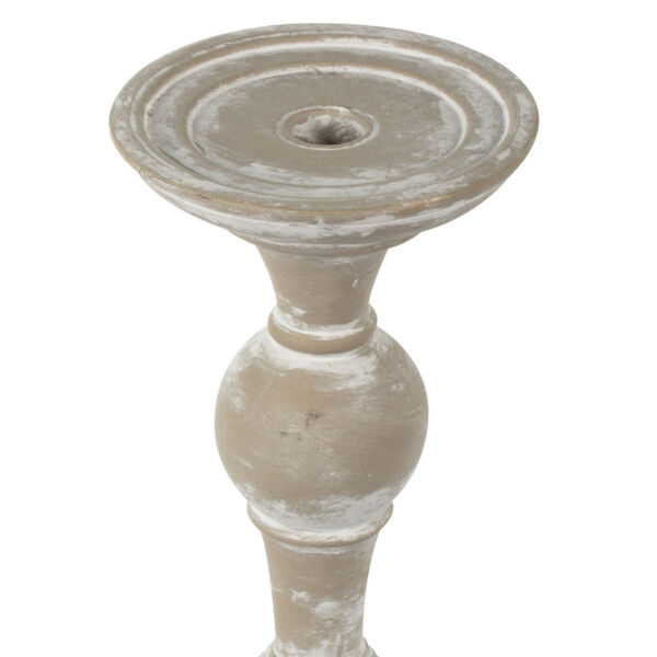 White 13-Inch Candlestick Polyresin, image 2