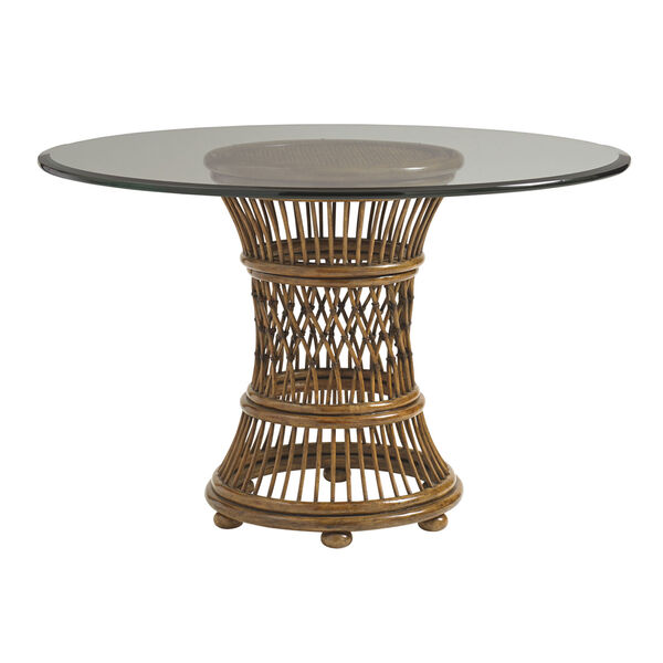 Bali Hai Brown Aruba Dining Table with 48 In. Glass Top, image 1