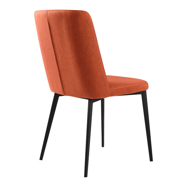Maine Orange with Matte Black Dining Chair, Set of Two, image 3