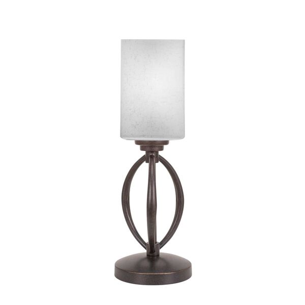Marquise Dark Granite One-Light Table Lamp with White Cylinder Muslin Glass, image 1