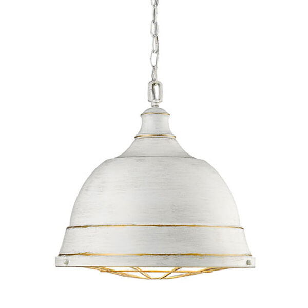 Fulton French White Two-Light Pendant with French White Shades, image 1