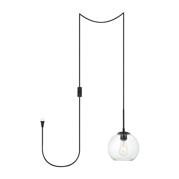Baxter Black Eight-Inch One-Light Plug-In Pendant, image 1