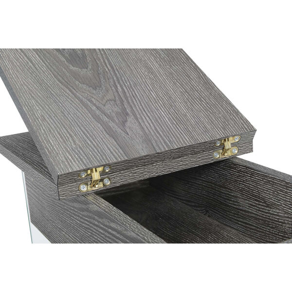 SoHo Weathered Gray Electric Flip Top End Table, image 6