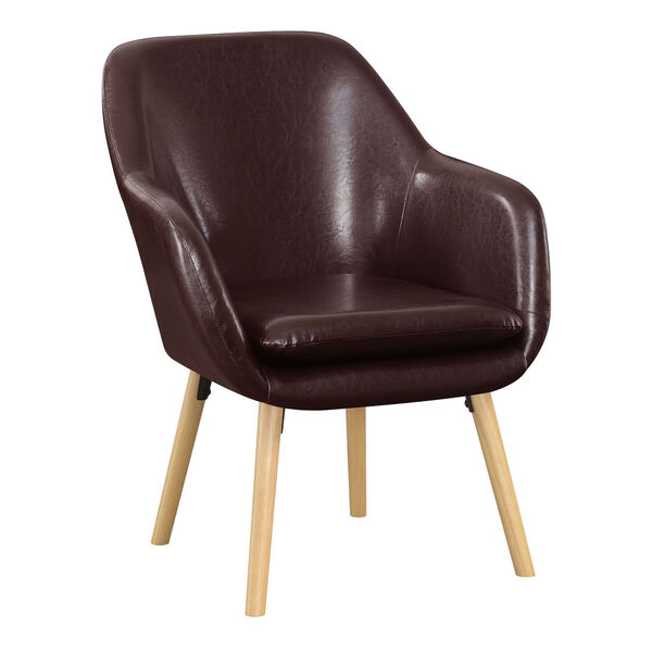Take a Seat Espresso Faux Leather Charlotte Accent Chair, image 2