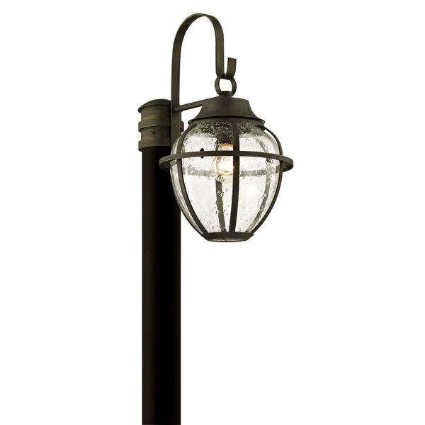 Bunker Hill Vintage Bronze One-Light Outdoor Light Post with Clear Seeded Glass, image 1