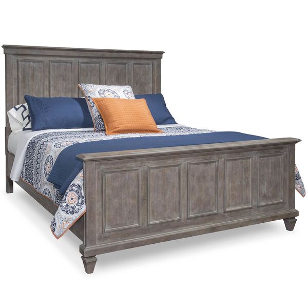Lancaster King Panel Bed Headboard in Dovetail Grey, image 1