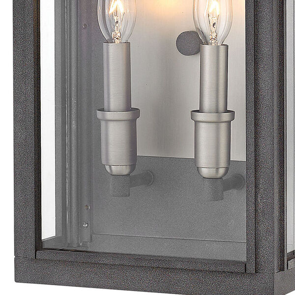 Sutcliffe Aged Zinc 9-Inch Two-Light Outdoor Medium Wall Mount, image 3