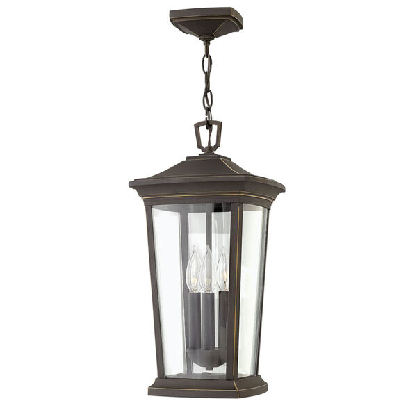 Bromley Oil Rubbed Bronze Three-Light Outdoor 19-Inch Hanging Light, image 4
