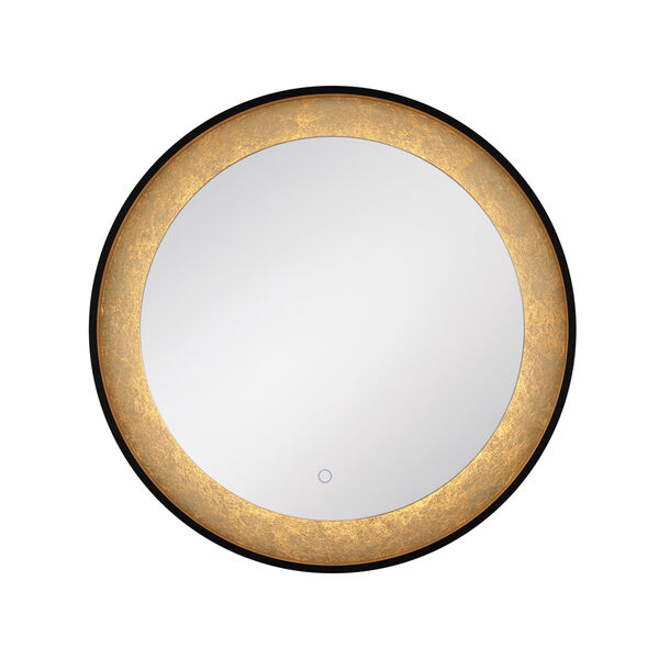 Edge-Lit Mirror Black 30-Inch LED Mirror, image 1