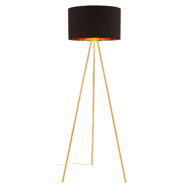 Mariel Black and Gold One-Light Floor Lamp, image 2