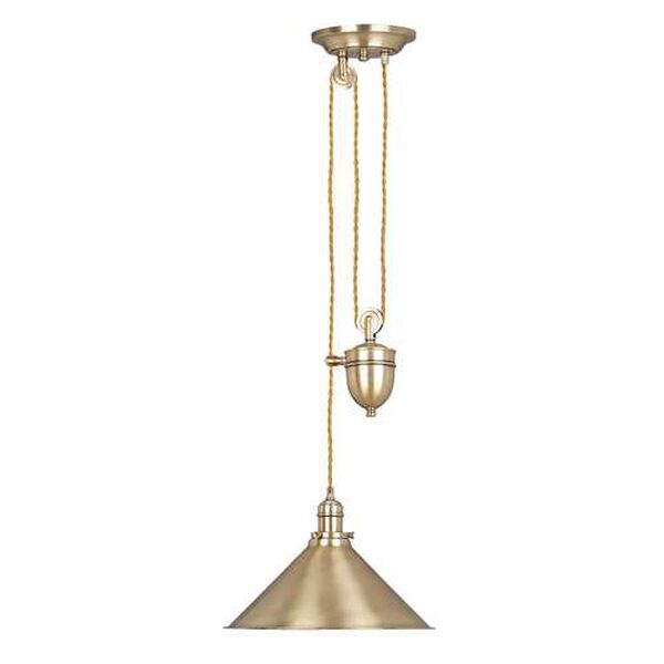 Provence Aged Brass One-Light Pendant, image 1
