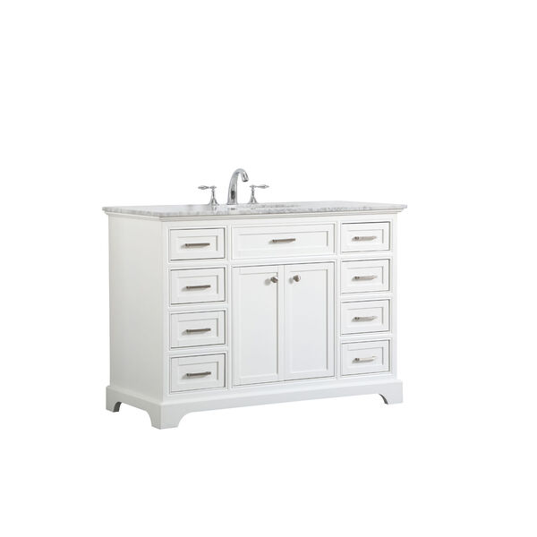 Americana White 48-Inch Vanity Sink Set, image 5