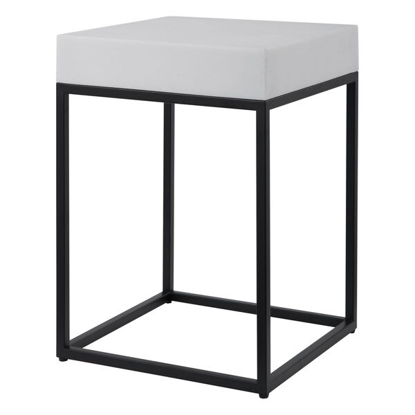 Gambia Aged Black Marble Accent Table, image 1