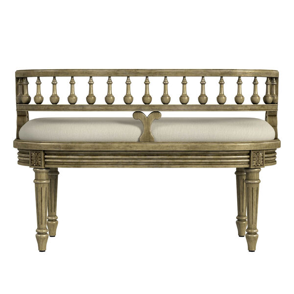 Hathaway Beige and White Bench, image 5