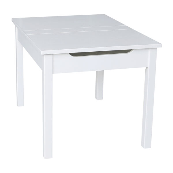 White Table with Lift Up Top For Storage, image 4