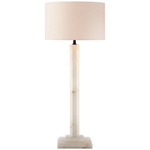Michelangelo Buffet Lamp in Alabaster with Natural Paper Shade by Thomas O'Brien, image 1