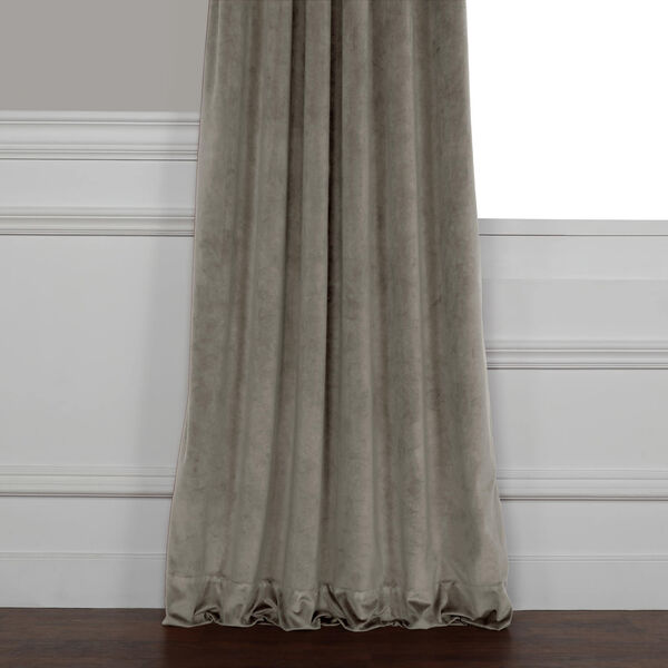 Grey 120 x 50 In. Plush Velvet Curtain Single Panel, image 10