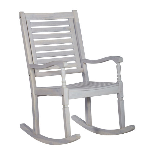 White Wash Patio Rocking Chair, image 4