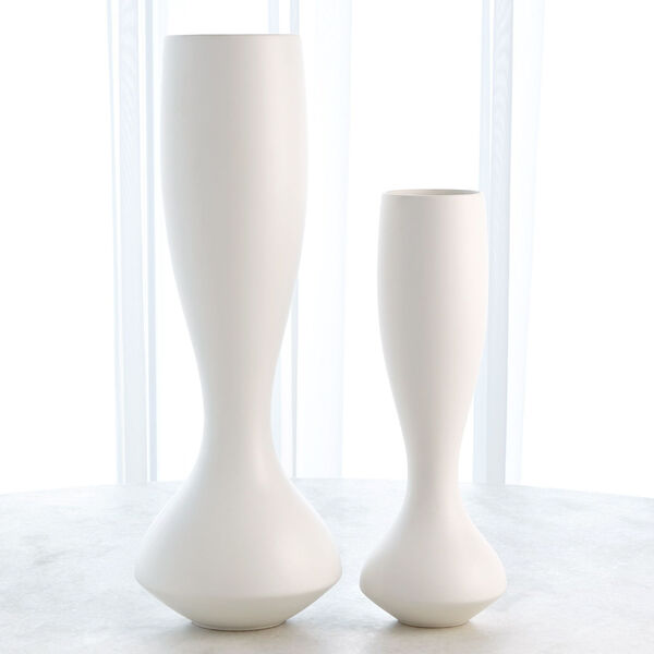 White Bell Bottom Small Vase, image 3
