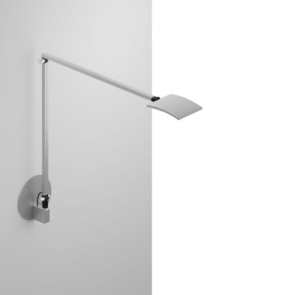 Mosso Silver LED Pro Desk Lamp with Hardwired Wall Mount, image 1
