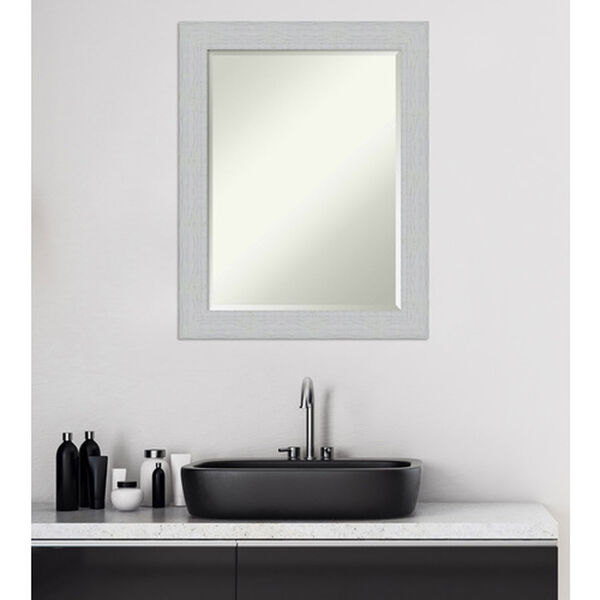 Shiplap White 22-Inch Bathroom Wall Mirror, image 5