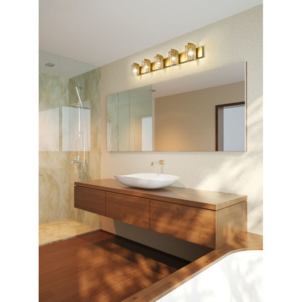 Beckett Olde Brass Five-Light Bath Vanity, image 2