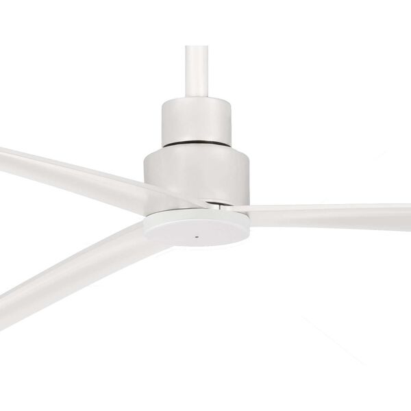 Simple Flat White 65-Inch Outdoor Ceiling Fan, image 3