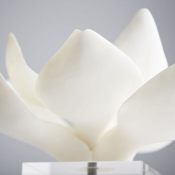 White 9-Inch Oleander Sculpture, image 2