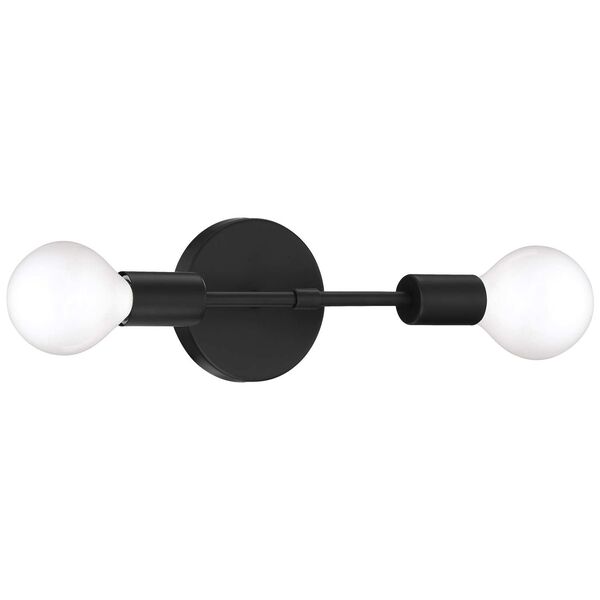 Iconic G Matte Black Two-Light LED Wall Sconce, image 1