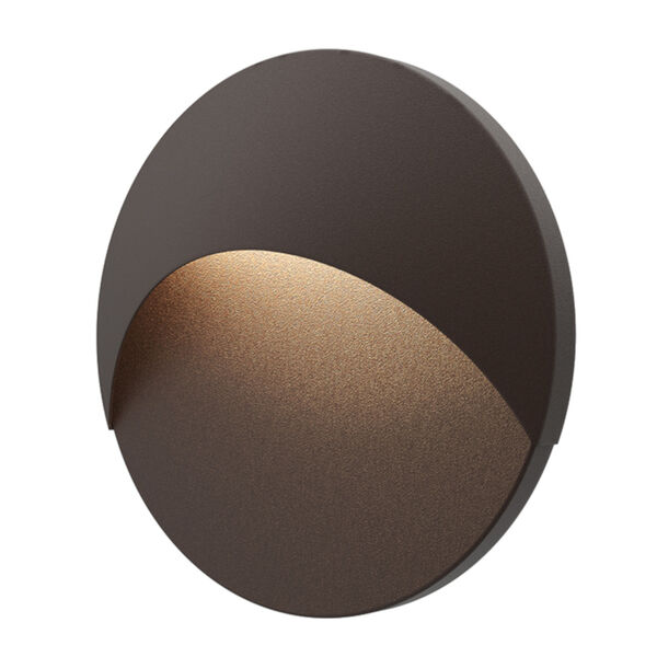 Ovos Textured Bronze Round LED Sconce, image 1