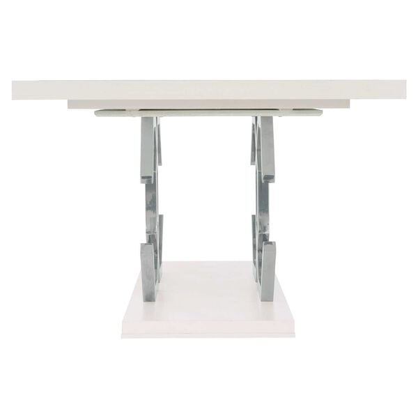 Silhouette Eggshell and Stainless Steel Dining Table, image 6