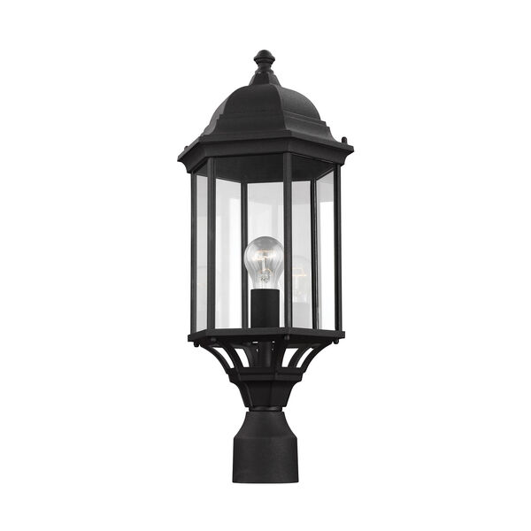 Sevier Black 9-Inch One-Light Outdoor Post Lantern, image 1