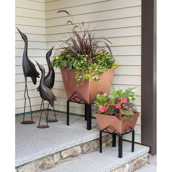Marion II Copper Plated Planter with Flower Box, image 6