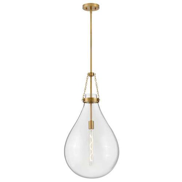 Eloise Lacquered Brass 16-Inch LED Pendant, image 1