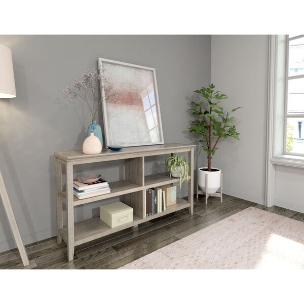 Washed Grey 2-Tier Bookcase, image 3