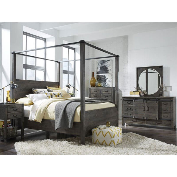 River Station Poster Bed in Weathered Charcoal - California King, image 1