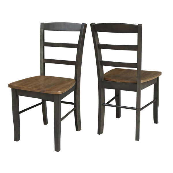 Madrid Hickory and Washed Coal Ladderback Chair, Set of 2, image 4