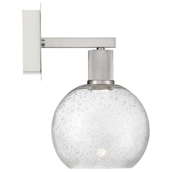 Port Nine Silver Globe Outdoor Intergrated LED Wall Sconce with Clear Glass, image 3