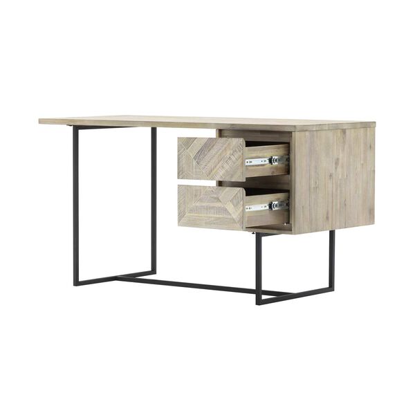 Peridot Natural Two-Drawer Desk, image 2