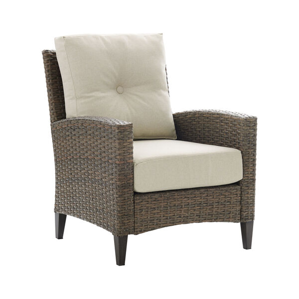 Rockport Brown Outdoor Wicker High Back Arm Chair, image 3