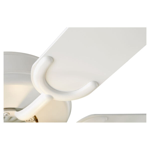 Virtue Studio White Two-Light 52-Inch Ceiling Fan with Satin Opal Glass Bowl, image 4