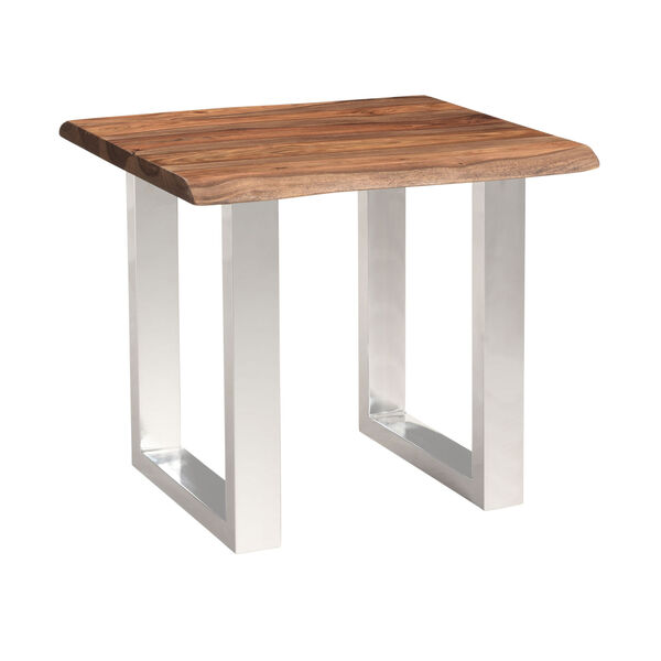 Brownstone Brown and Chrome End Table, image 1