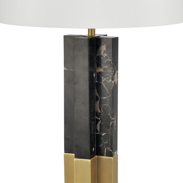 Upright Black and Brass One-Light Table Lamp, image 4