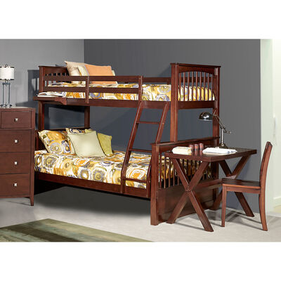 Pulse Cherry Twin Over Full Bunk Bed, Mor Furniture Bunk Beds