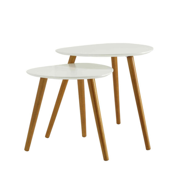 Uptown White Nesting End Tables, image 1