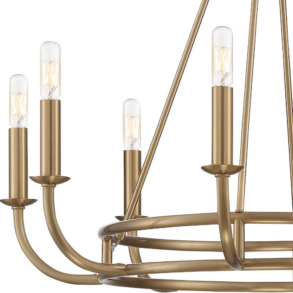 Bailey Aged Brass 28-Inch Eight-Light Chandelier, image 3