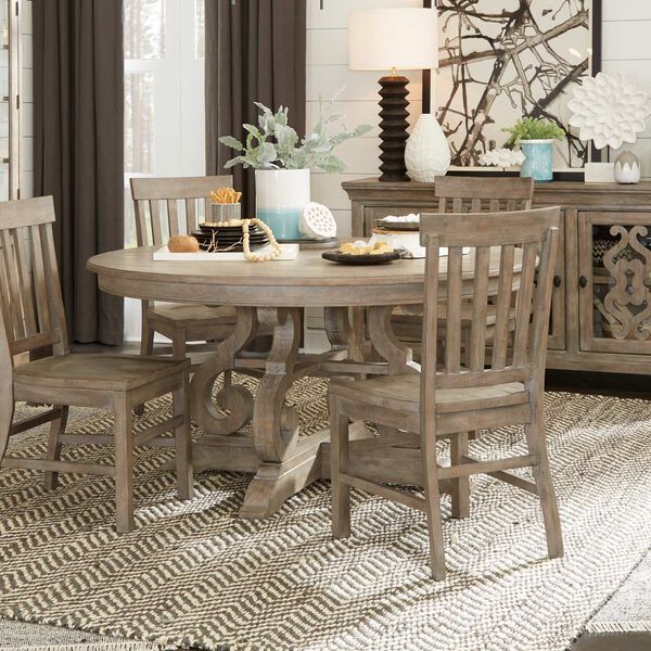 Tinley Park Dove Tail Grey Round Dining Table, image 2