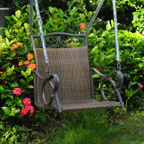 Valencia Antique Brown Single Chair Swing, image 1